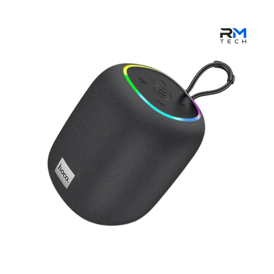 HOCO HC14 Link Music Coluna Bluetooth Portátil com Luzes RGB LED e TWS em Preto – RM TECH