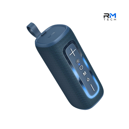 HOCO HC36 Brocade Coluna Bluetooth Portátil 10W com Luzes RGB LED em Azul – RM TECH