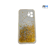 Glitter Clear Case for iPhone 12 Pro – Gold Sparkle Shockproof Transparent Cover