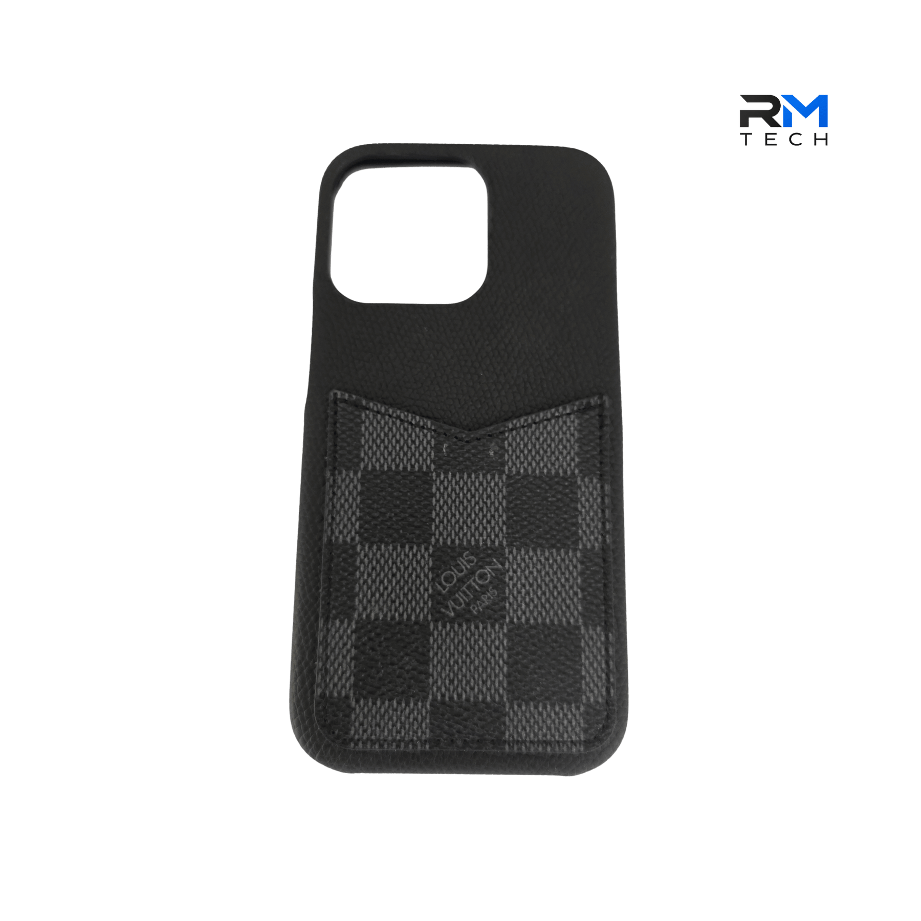 Luxury Leather Card Holder Case for iPhone 13 Pro – Black Premium Protective Cover