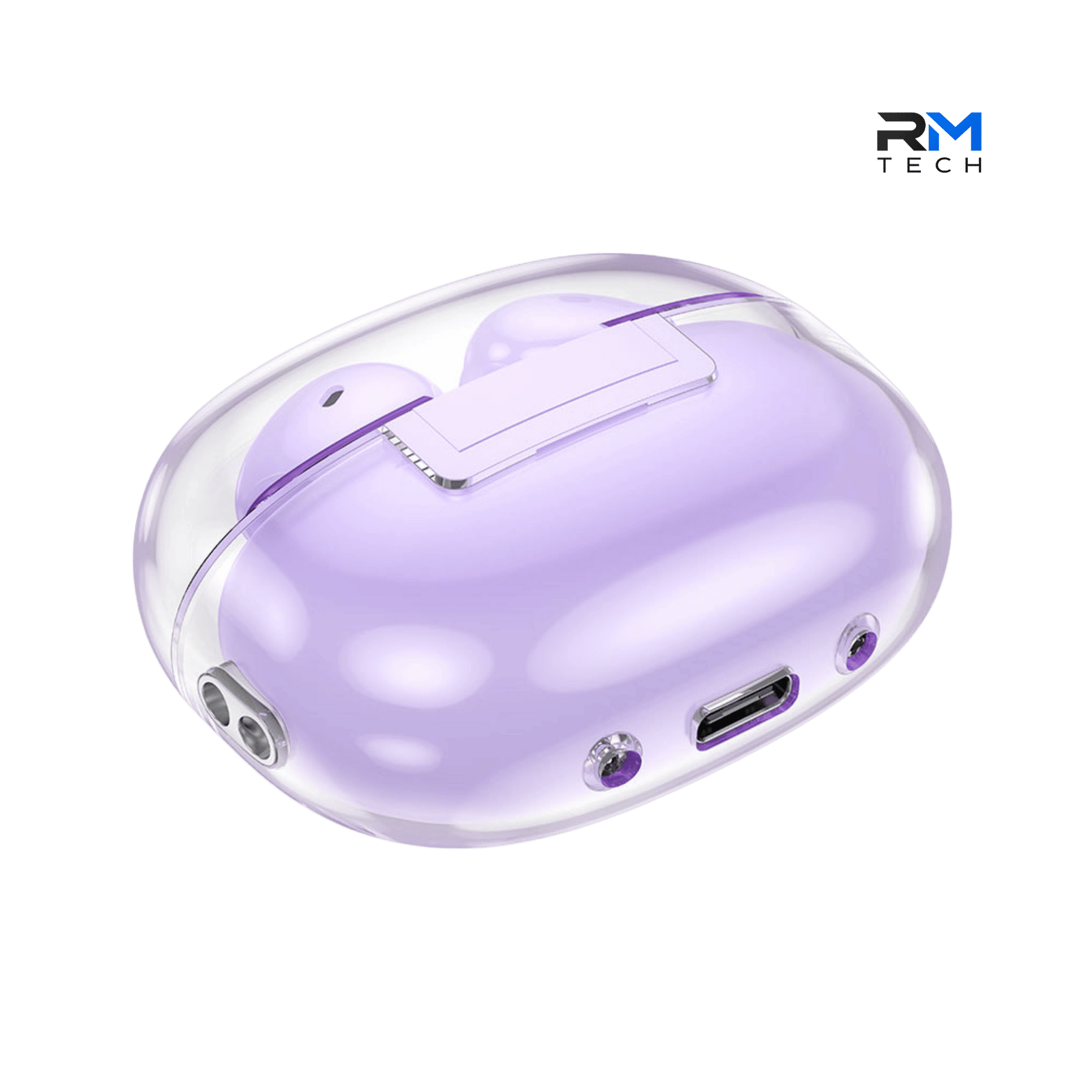 BOROFONE BW46 Ice Flake True Wireless Bluetooth Earbuds – Purple Crystal