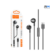 HOCO M115 USB-C Wired Earphones with Microphone & In-Line Controls – Black