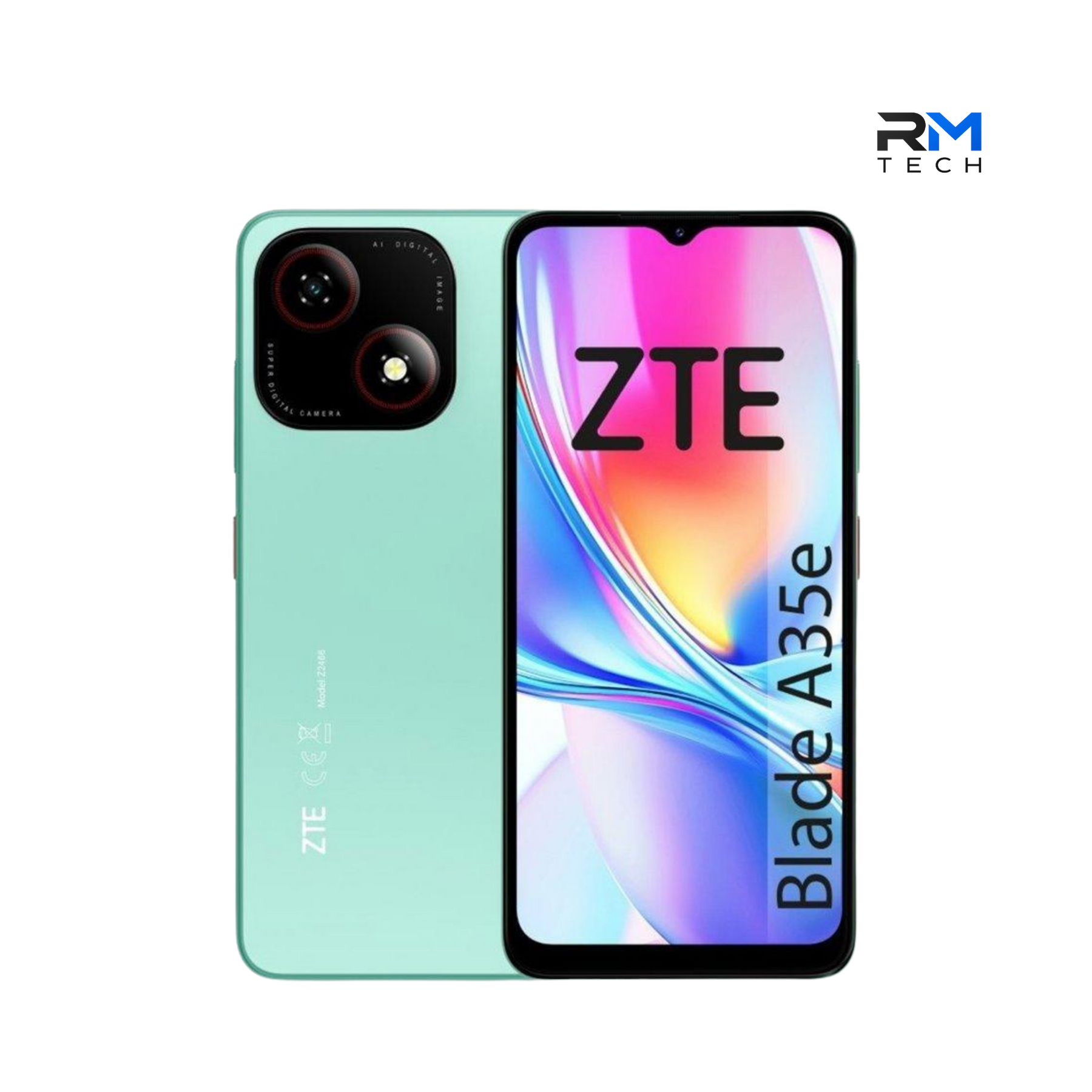 ZTE Blade A35e Smartphone – 64GB Storage – 2GB RAM – Mint Green