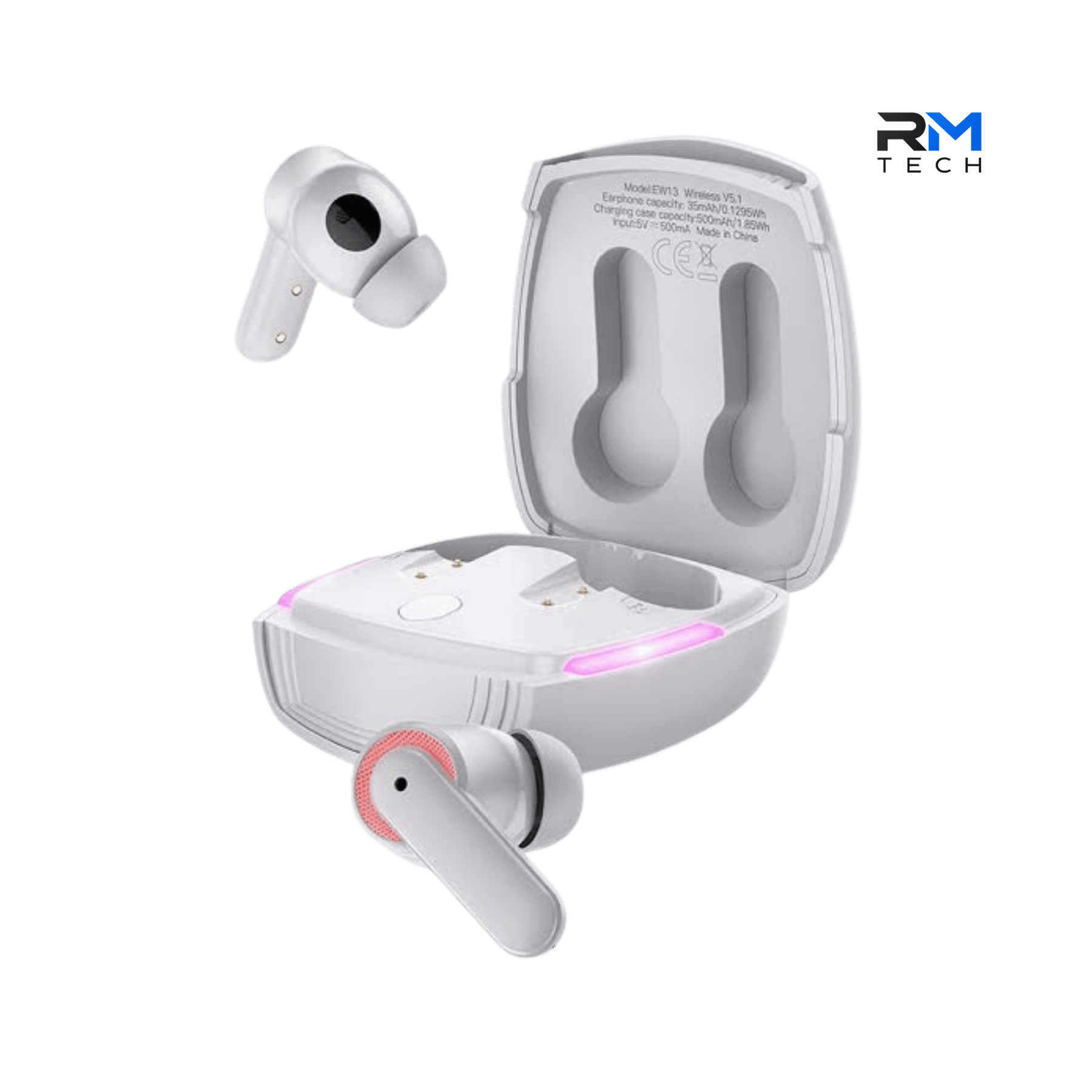 HOCO EW13 Magic Flow ENC True Wireless Bluetooth Earbuds – White