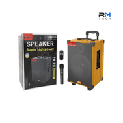 SING-E JQS911S Portable Bluetooth Party Speaker – 10" Woofer with Wireless Microphone, FM Radio & Remote