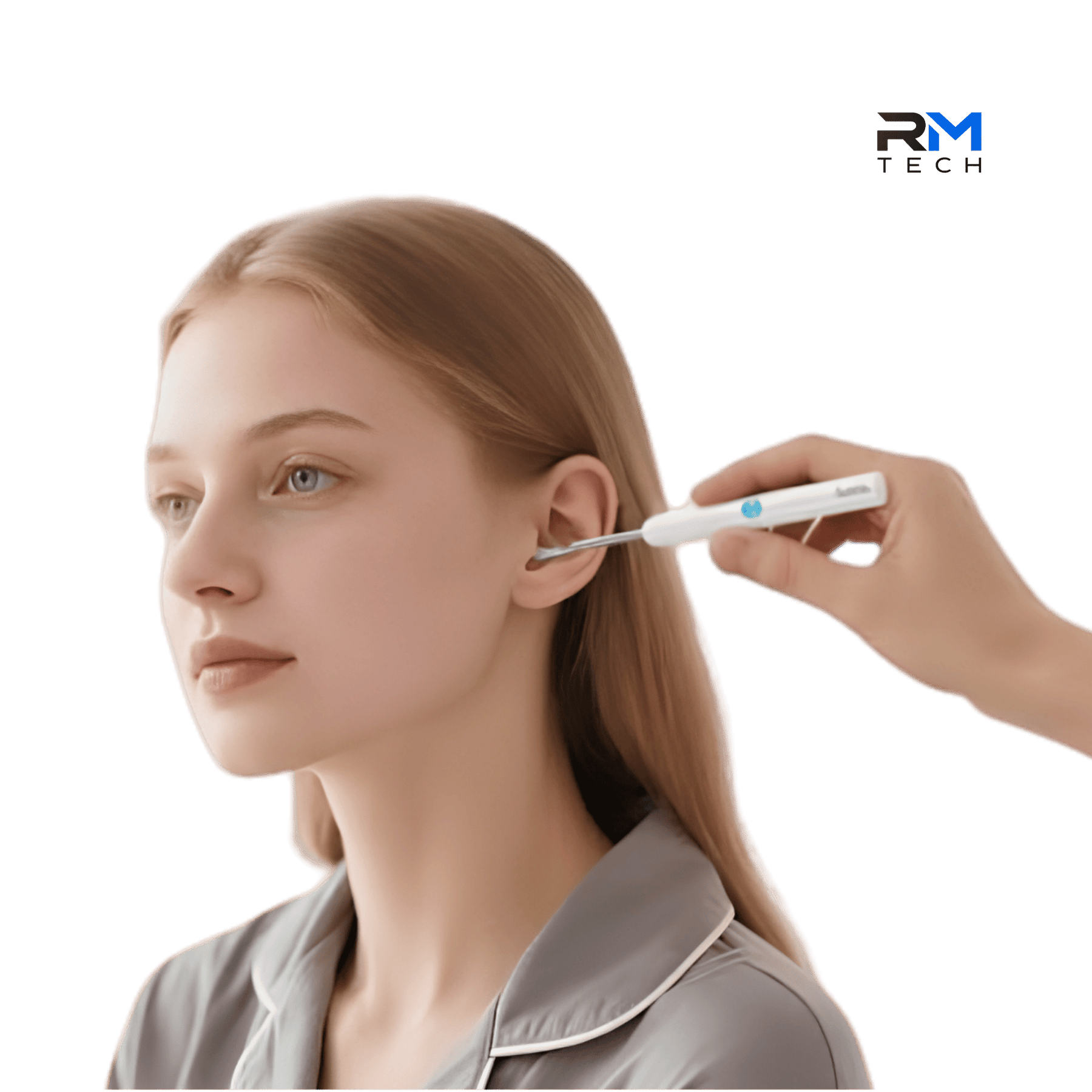 HOCO HP65 Visual Smart Ear Cleaner with HD Camera, Wi-Fi & App – 6 LED Lights – White
