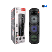 SING-E ZQS8301 Portable Bluetooth Party Speaker – Triple 8" Drivers, Wireless Microphone & RGB LED Lights