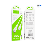 HOCO X93 USB-C to USB-C PD Fast Charging & Data Cable – 100W – 2M – White