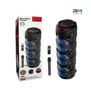 SING-E ZQS8302 Portable Bluetooth Party Speaker – Triple 8" Speakers, Wireless Microphone, RGB LED Lights & Remote