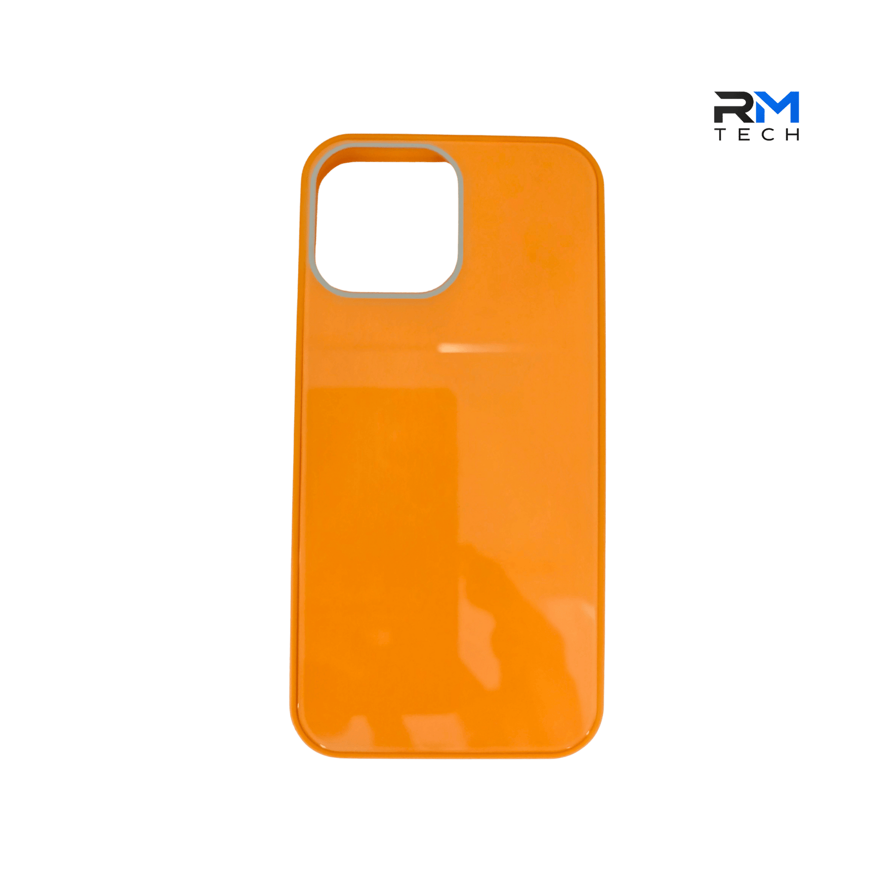 Glossy Silicone Case for iPhone 13 Pro Max – Premium Protective Phone Cover (Orange)