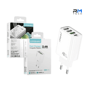APOKIN 20W PD Fast Wall Charger – 4-Port USB & USB-C EU Charger – White