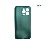 Dark Green Silicone Protective Case for iPhone 15 Pro Max – Soft Touch Shockproof Cover