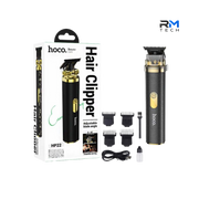 HOCO HP22 Professional Cordless Hair Clipper & Beard Trimmer – Adjustable T-Blade – USB Rechargeable – Black & Gold