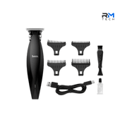 HOCO HP25 Cordless Hair Clipper & Beard Trimmer – Precision Stainless Steel Blade – USB Rechargeable – Black