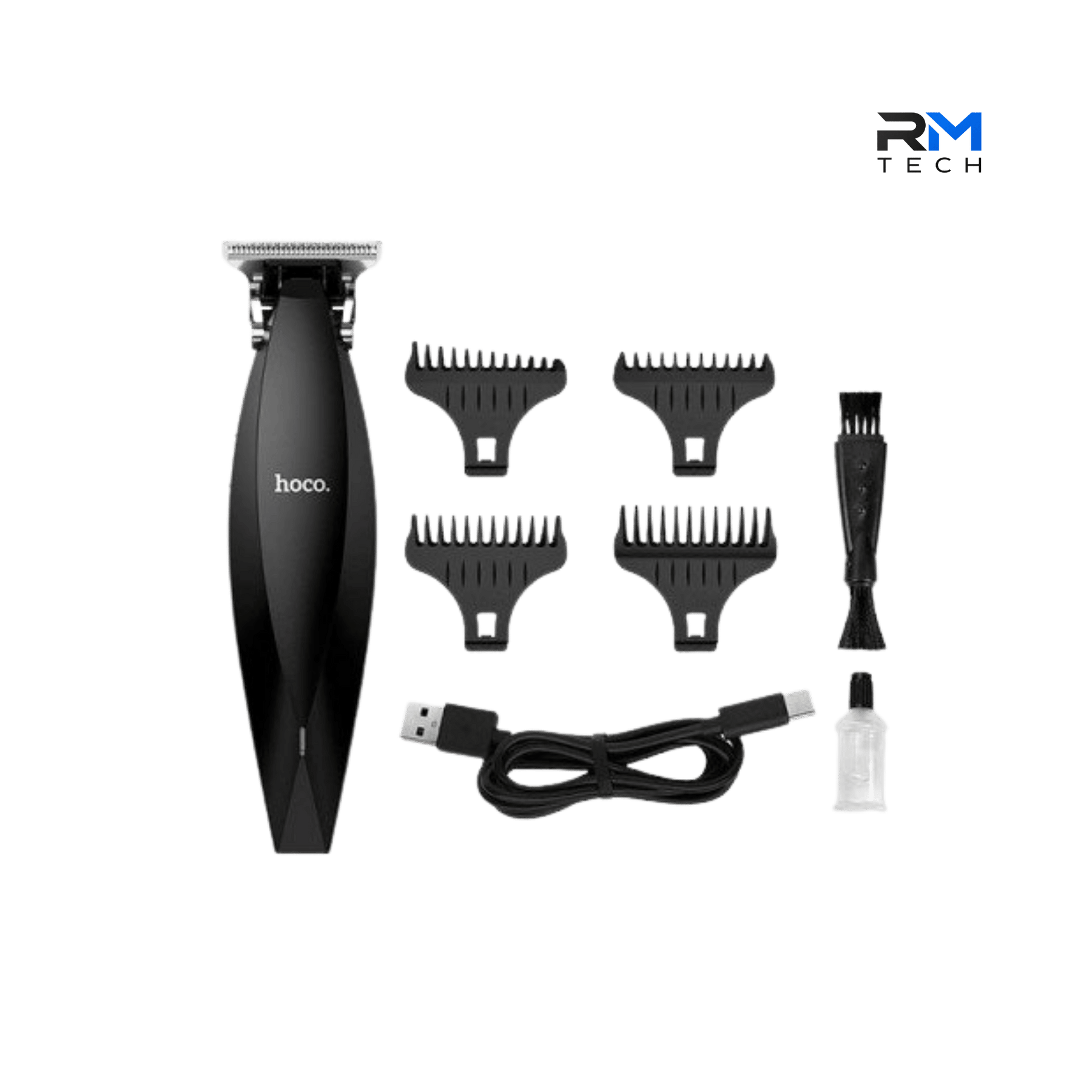 HOCO HP25 Cordless Hair Clipper & Beard Trimmer – Precision Stainless Steel Blade – USB Rechargeable – Black