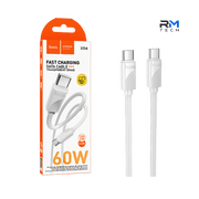 HOCO X114 Transparent Braid USB-C to USB-C Fast Charging & Data Cable – 60W PD – 1M
