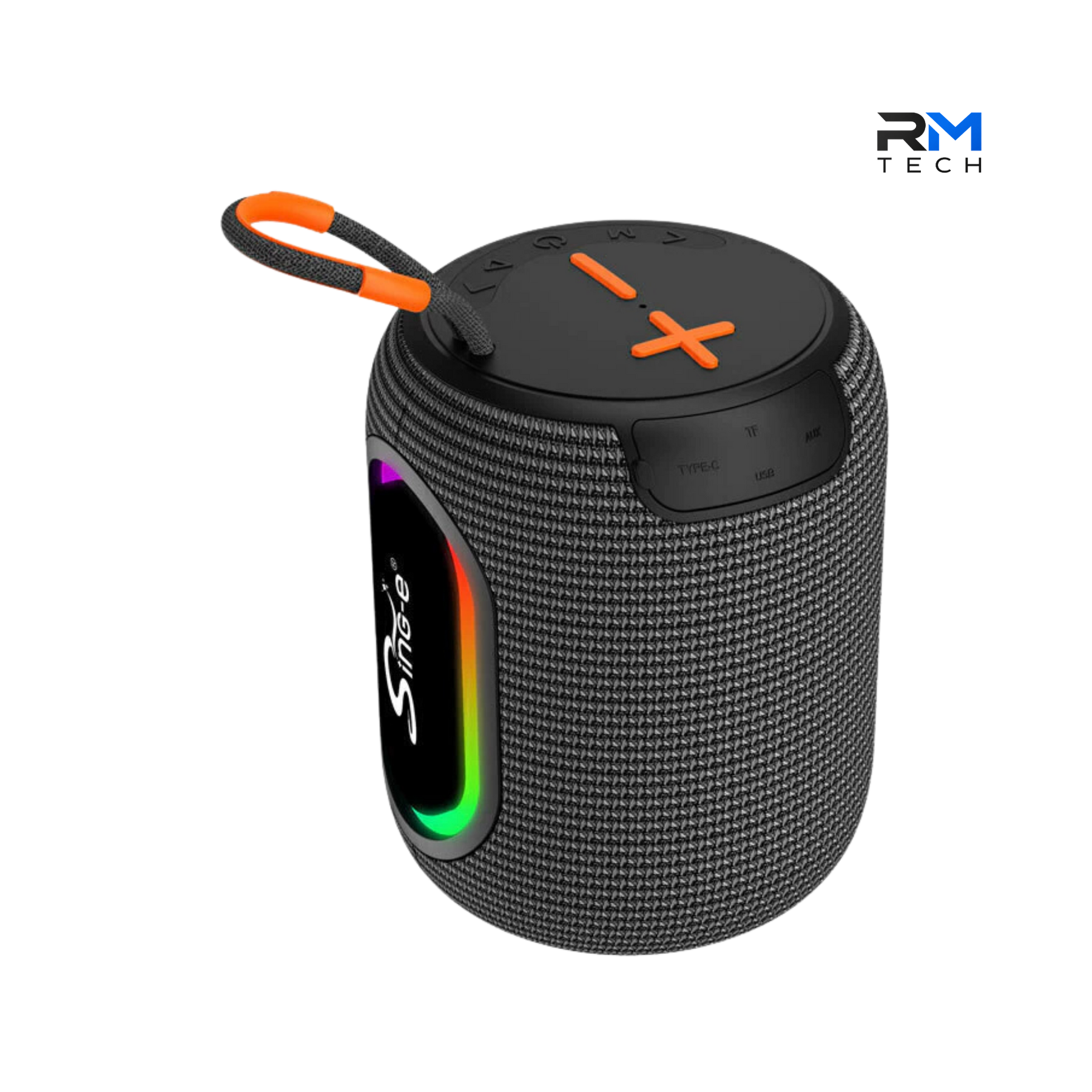 SING-E ZQS-P6 Portable Bluetooth Speaker 5W with RGB LED Lights & IPX4 Water Resistance – Black