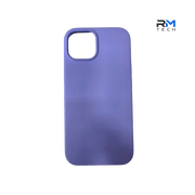Purple Silicone Protective Case for iPhone 15 – Soft Touch Shockproof Cover