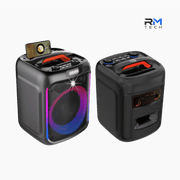 SING-E ZQS6170 Portable Bluetooth Party Speaker – 6.5" Subwoofer, Wireless Microphone, RGB LED Lights & Remote