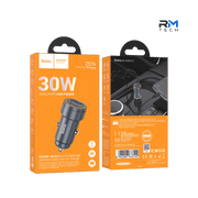 HOCO Z57A 30W PD + QC3.0 Dual Port Fast Car Charger – USB-C & USB-A Aluminium Alloy