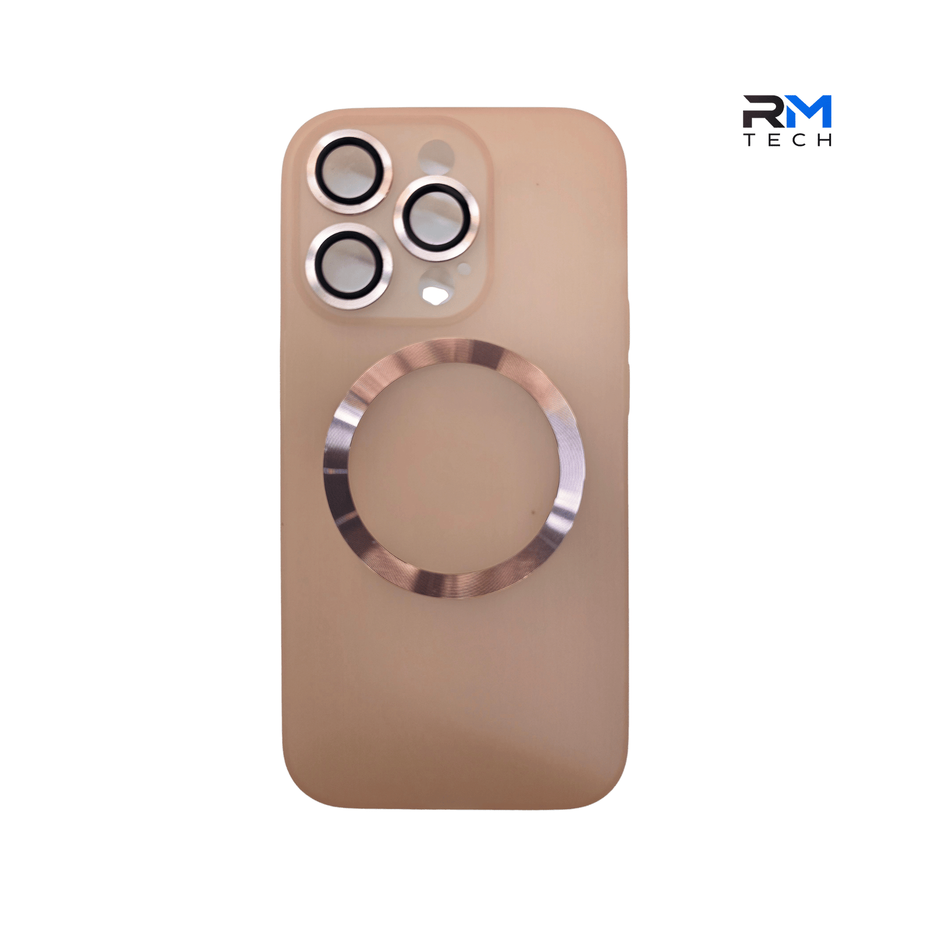 MagSafe Silicone Case for iPhone 14 Pro – Soft Touch Magnetic Protective Cover (Nude Pink)