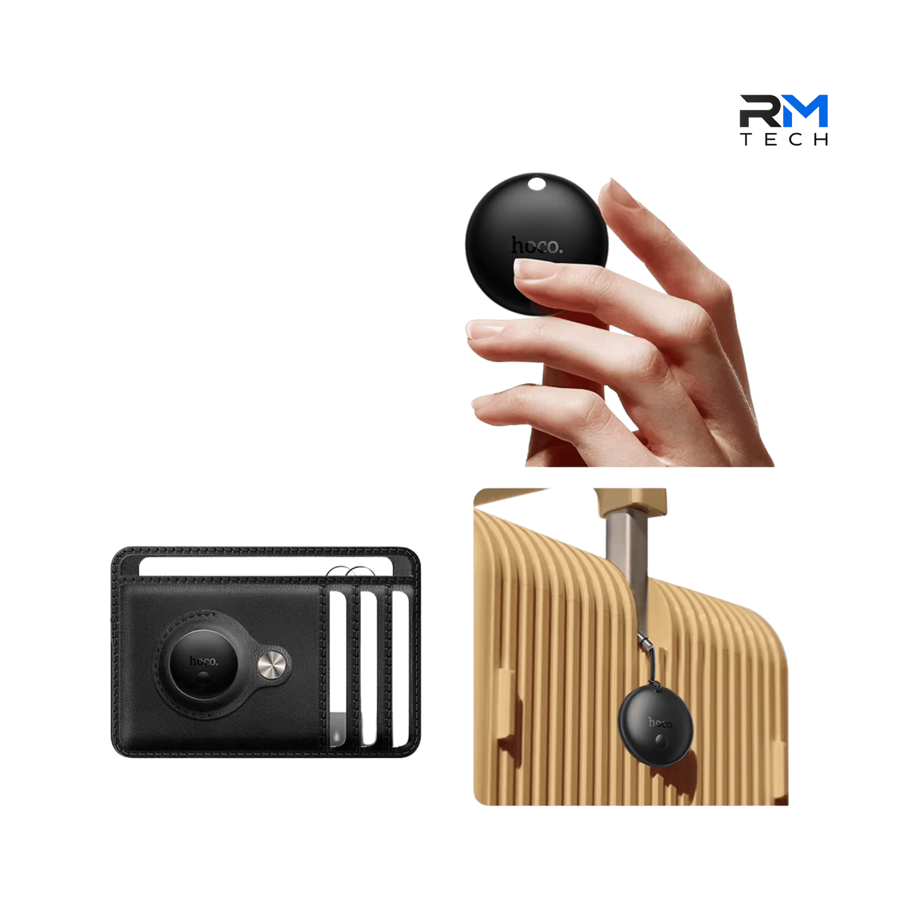 HOCO E93A Smart Bluetooth Tracker – Google Find My Device Compatible – Black