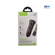 HOCO Z54B 60W PD Dual USB-C Fast Car Charger Set with USB-C to USB-C Cable