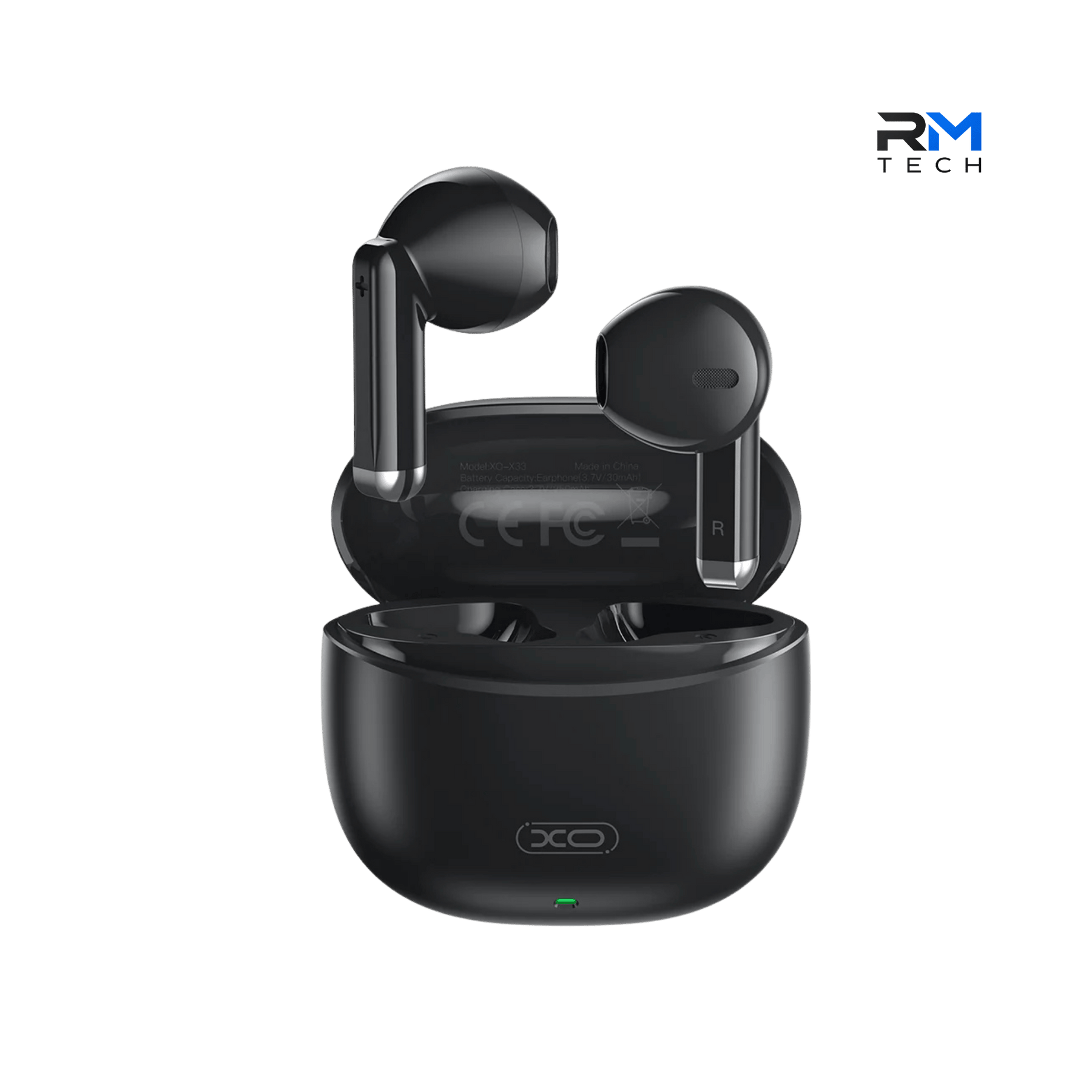 XO X33 True Wireless Bluetooth Earbuds with Charging Case – Bluetooth 5.3 – White / Black