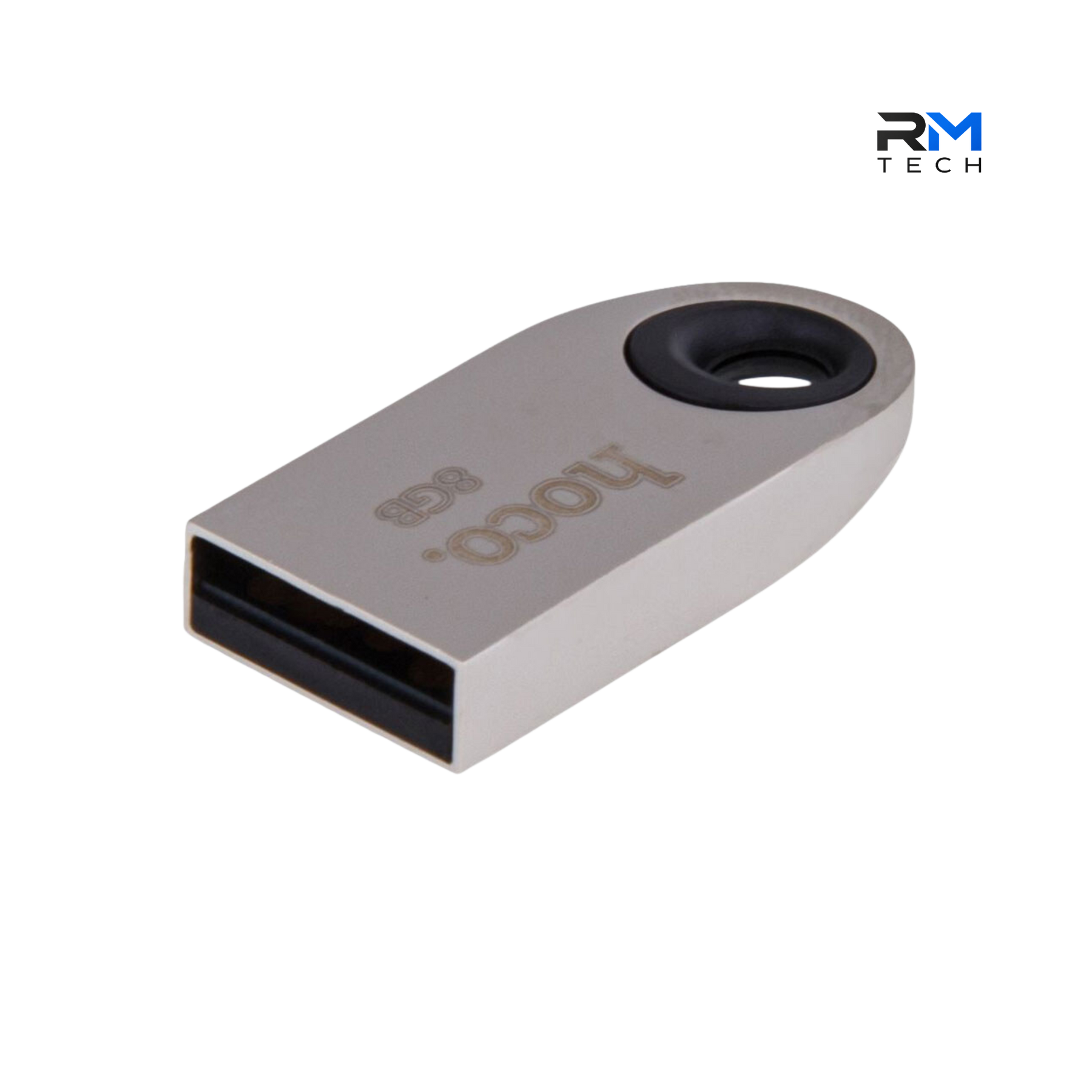 HOCO UD9 8GB Mini USB Flash Drive – USB 2.0 High-Speed Metal Memory Stick – Silver