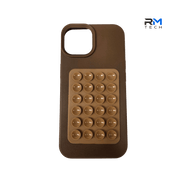 Luxury Silicone Suction Case for iPhone 15 – Anti-Drop Protective Cover