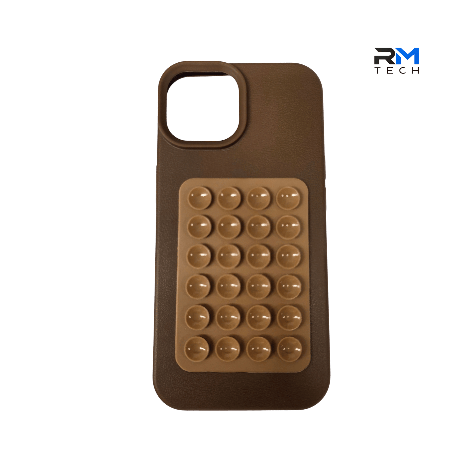 Luxury Silicone Suction Case for iPhone 15 – Anti-Drop Protective Cover