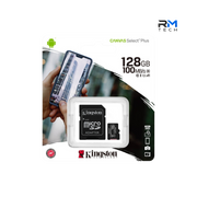 Kingston Canvas Select Plus 128GB microSDXC Memory Card with SD Adapter – UHS-I U1 A1 – 100MB/s