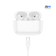 HOCO EW93 True Wireless Bluetooth Earbuds with ANC & USB-C Charging Case – White