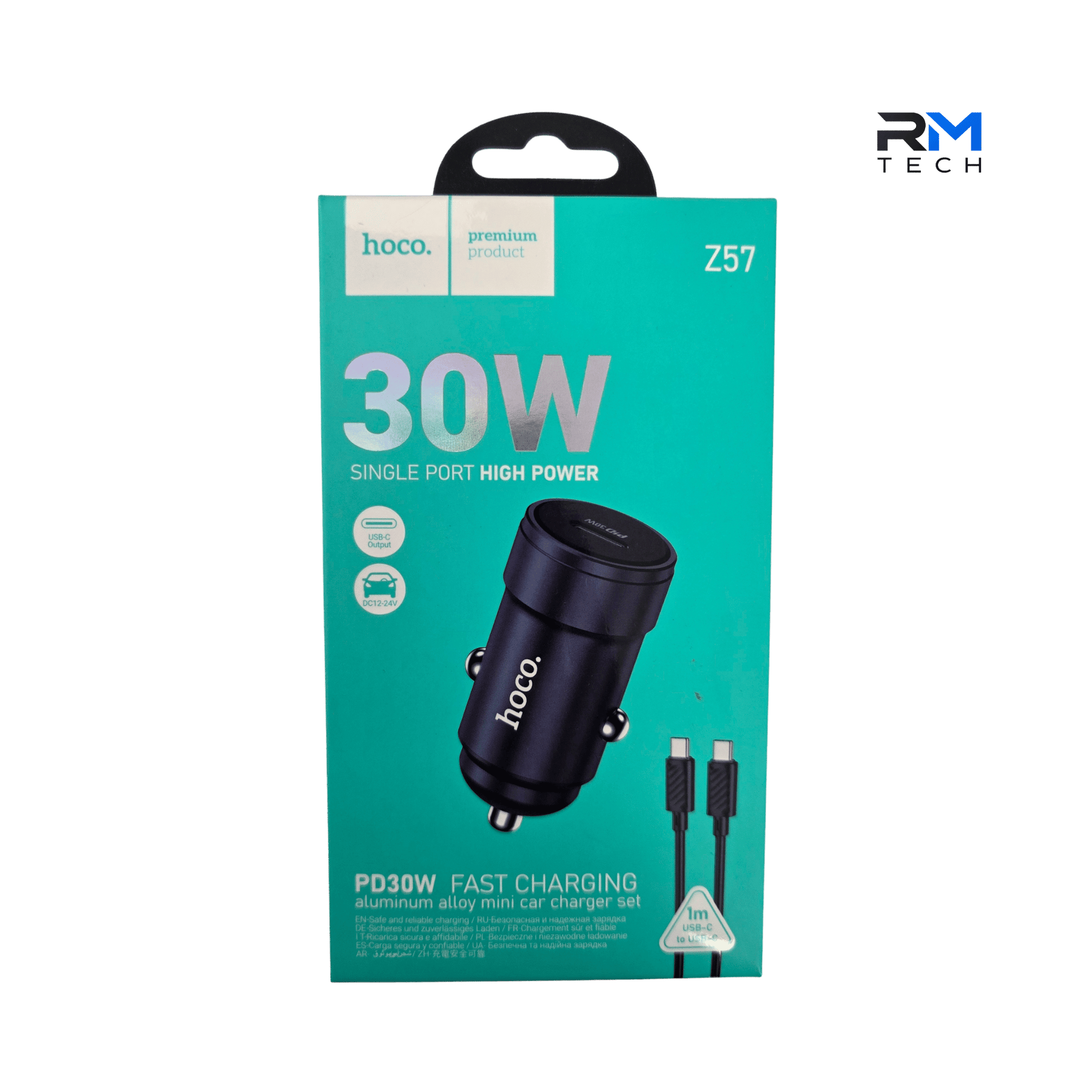 HOCO Z57 30W PD Fast Car Charger Set with USB-C to USB-C Cable