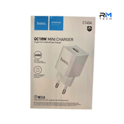 HOCO C145A 18W QC3.0 Mini Fast Charger USB-A Wall Adapter (EU Plug)