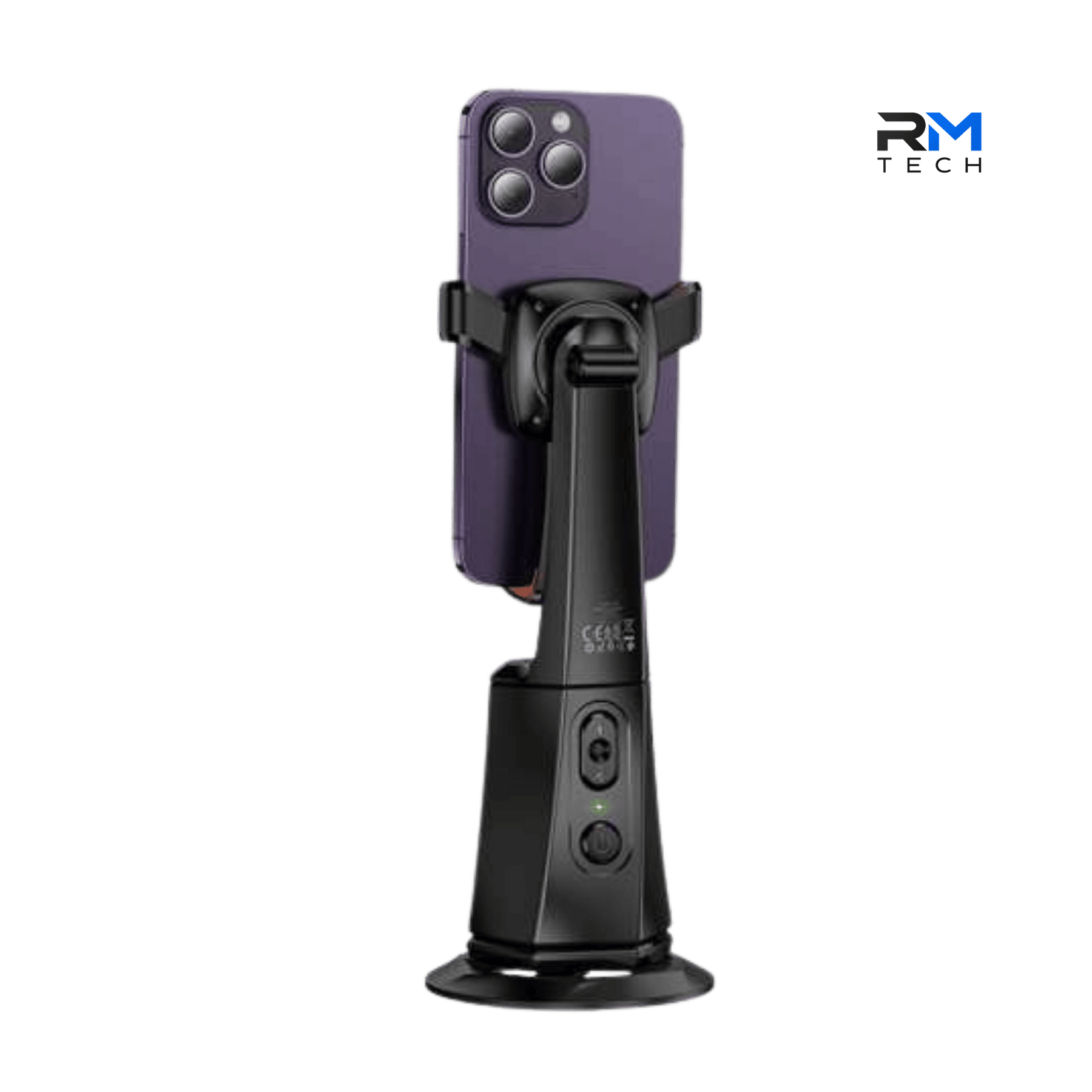 HOCO K26 Auto Face Tracking Phone Holder with 360° Rotation & Gesture Control – Black