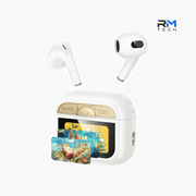 HOCO EW87 Cat Colorful LCD Touch Screen True Wireless Bluetooth Earbuds – White