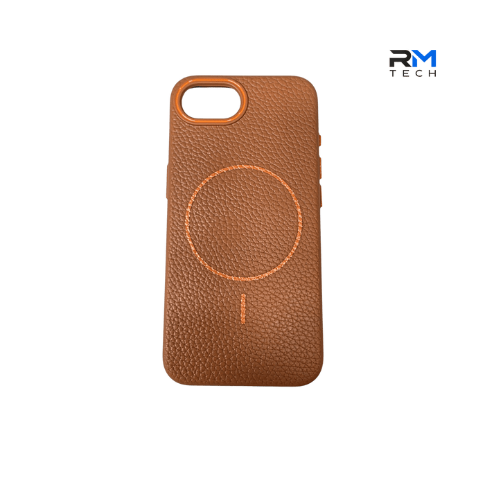 Brown Leather MagSafe Case for iPhone 16e – Premium Magnetic Protective Cover