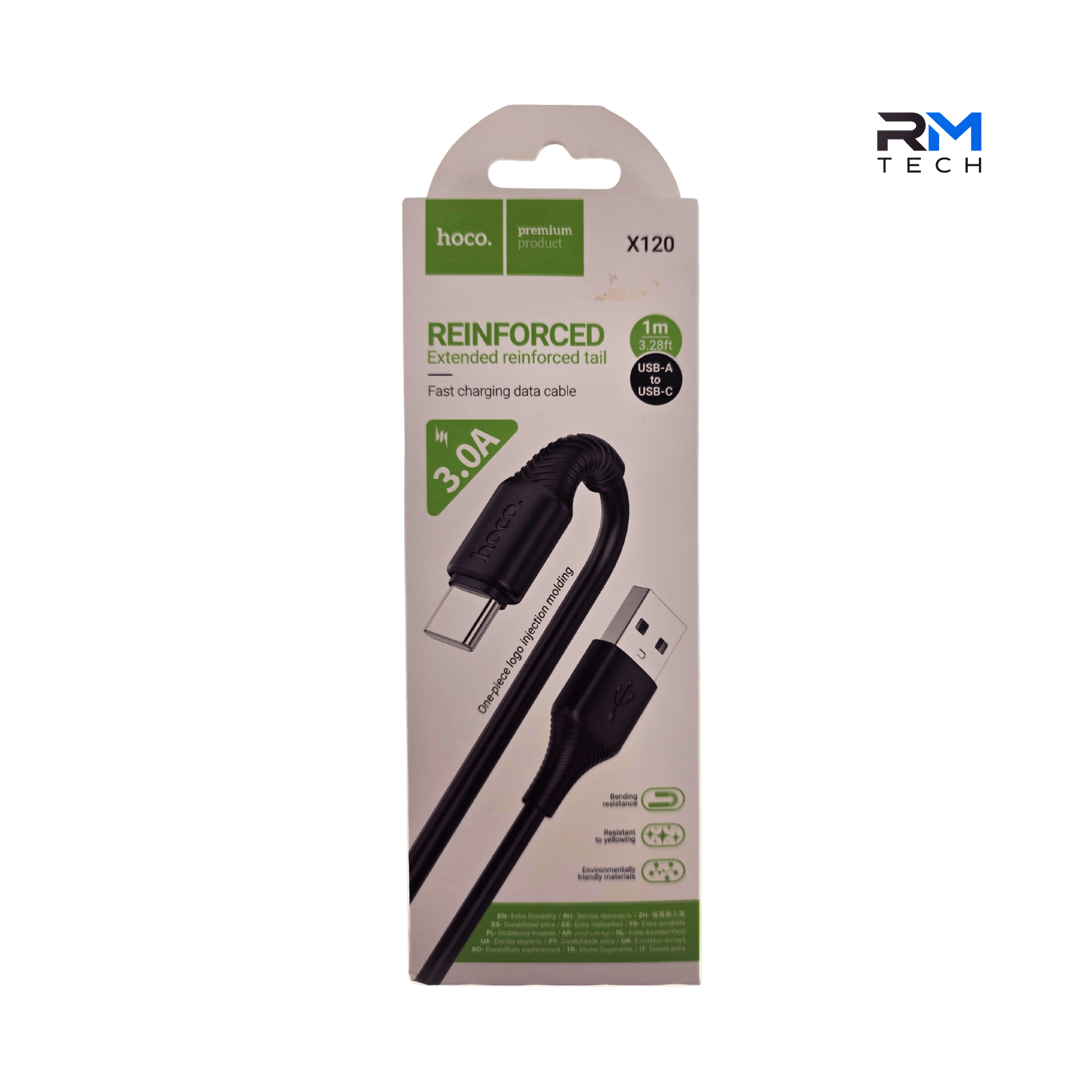 HOCO X120 USB-A to USB-C Fast Charging Cable 3A 1M – Reinforced Data Cable