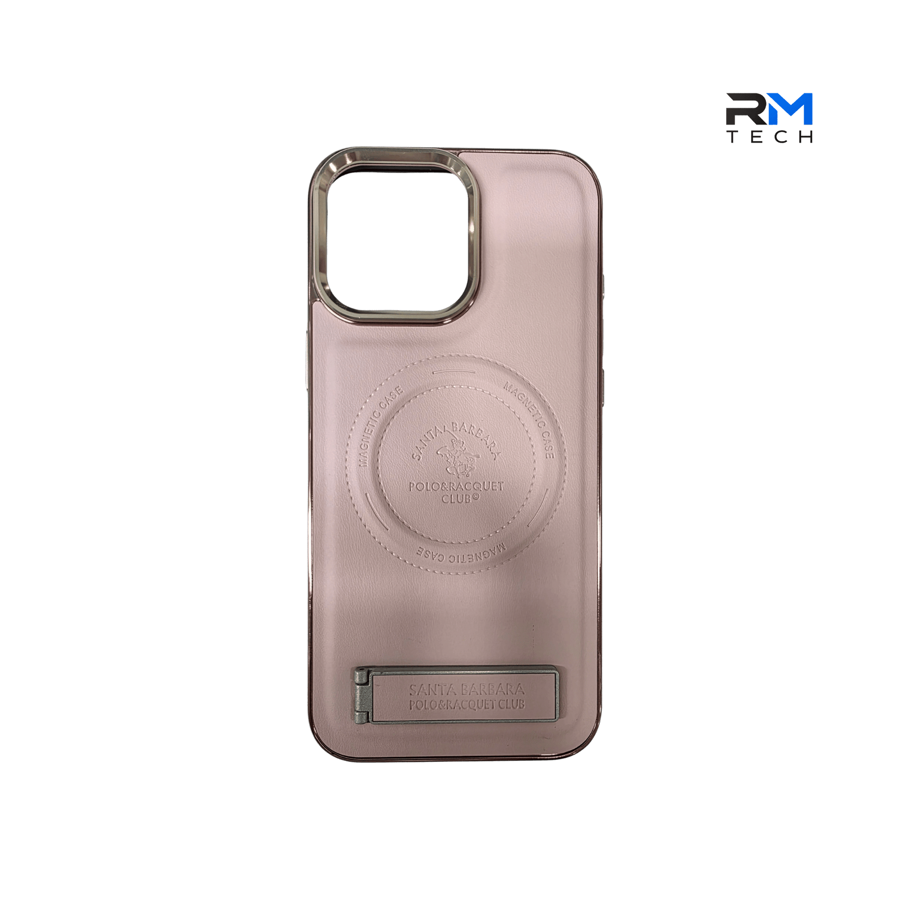 Santa Barbara Magnetic Leather Case with Stand for iPhone 16 Pro Max – Premium Shockproof Protective Cover