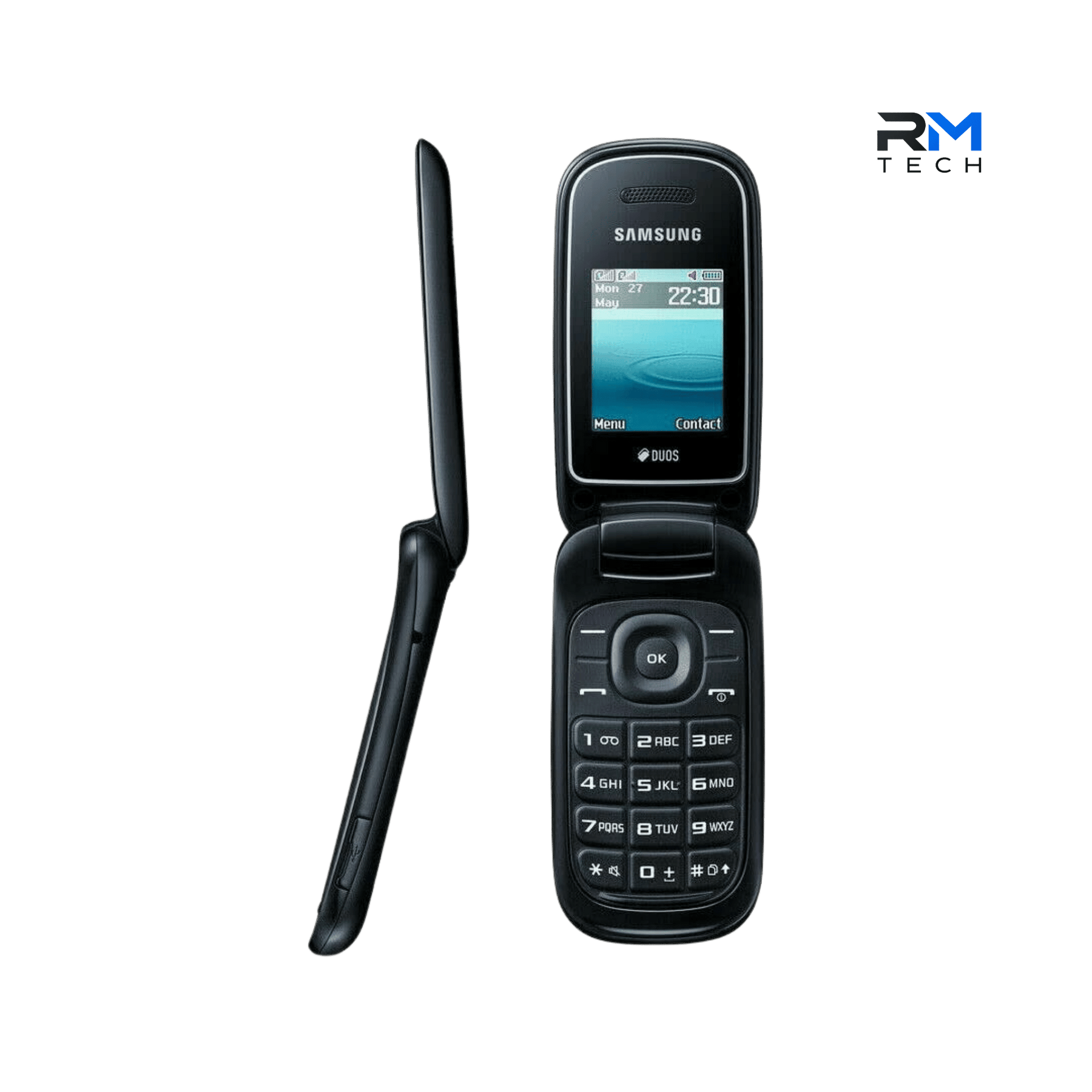 Samsung GT-E1272 Duos Dual SIM Flip Phone – 1.77" Display – Black