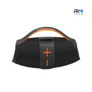 SING-E ZQS P50 Portable Bluetooth Party Speaker – 40W Wireless Stereo Speaker with RGB Lights – Black & Orange