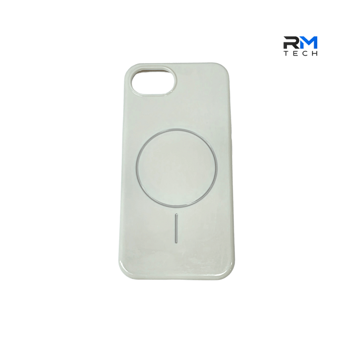 White MagSafe Silicone Case for iPhone 16e – Magnetic Shockproof Protective Cover