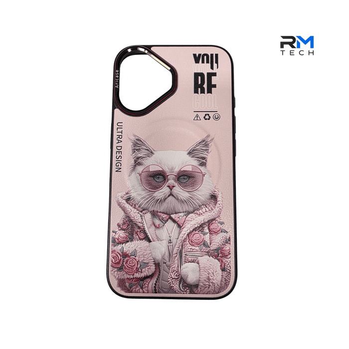 Cute Cat Designer Case for iPhone 16 – Premium Shockproof Protective Cover
