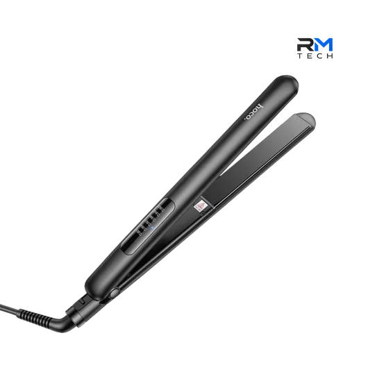 HOCO HP40 2-in-1 Hair Straightener & Curling Iron with Ceramic Plates – Black