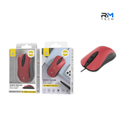 O+ NG6039 USB Wired Optical Mouse – 1000 DPI – 3 Buttons – Red