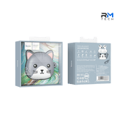 HOCO EW46 Cute Cat True Wireless Bluetooth Earbuds with Silicone Protective Case – Grey