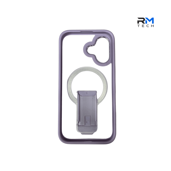 MagSafe Kickstand Case for iPhone 16 – Magnetic Shockproof Stand Cover (Purple)