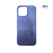 Silicone Soft Touch Case for iPhone 16 Pro – Premium Slim Protective Cover (Blue)