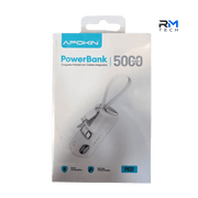 APOKIN 5000mAh Mini Power Bank with Integrated Charging Cables – Model P032